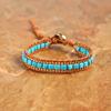 Women Wrap Bracelets Turquise Stones Gold Chain Woven Bracelet Bohemian Statement Jewelry Dropship Wholesales