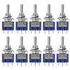 10Pcs On OFF On Mini Toggle Switch SPDT 3 Position 3 Pin 6mm 6A 125VAC