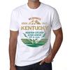 Men’s Vintage Tee Shirt Graphic T Shirt Mountain Explorer Kentucky White