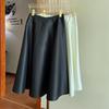 Available: Elegant High-Waisted Puffy Midi Skirt with Belt - Women's Spring/Summer Dress