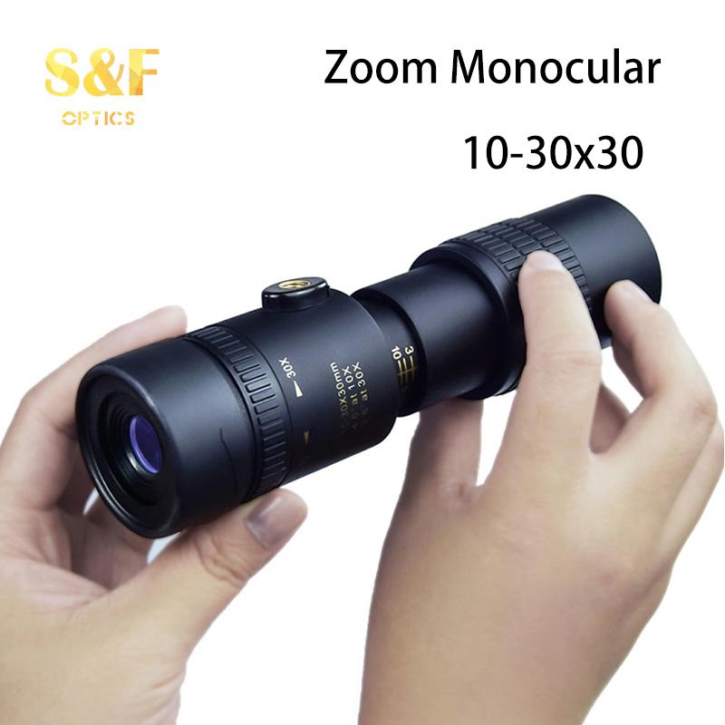 Optical Waterproof 10-30x30 Monocular Bak4 Prism Hd Mini Zoom Monocular Telescope For Smartphone Bird Watching