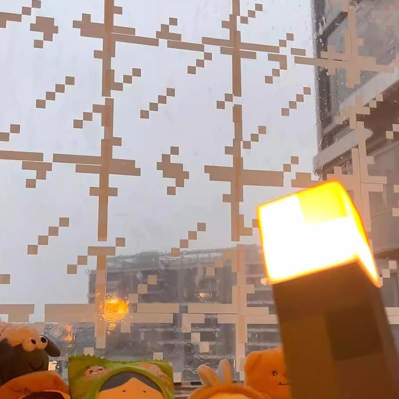 1/4/8/10/12/20/30Pcs Pixel Style Glass Window Sticker Electrostatic Stickers Home Window Decoration Festival Dress Up Diy Gift