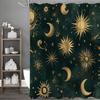Sun Moon Star Shower Curtain, Bathroom Decorative Shower Curtain, Waterproof Shower Curtain with Hooks