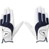 Mizuno Efil Golf 5MGWB554 Women's Gloves, Ambidextrous, White/Navy, 20cm,