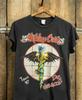 Motley Crue Tour 90 Black Short Sleeve Cotton T-shirt Reprint