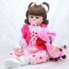 58cm Soft Curly-Haired Reborn Doll: Fashionable Parent-Child Interactive Toy