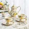 Vintage Coffee Cup Kettle Ceramic Mug Afternoon Tea Set Water Cup Household Coffee Cups Beauty Coffee Mug Lemon Teapot Teacup