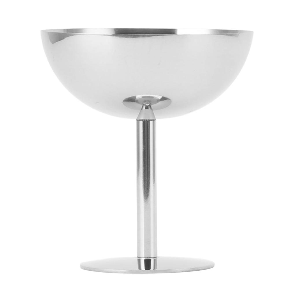 Ice Cream Goblet Stainless Steel Food Grade Dishwasher Safe Stable Champagne Goblet for Party