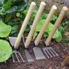 Wooden Handle Gardening Hoe Steel Garden Hand Weeding Hoe Lightweight Garden Weeder Manual Cultivator Hoe for Gardening Planting Farming Outdoor