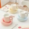 Cute Moon Rabbit Coffee Cup Milk Ceramic Cups and Saucer Set Design Sense Ins Niche Afternoon Tea High Appearance Level Mug
