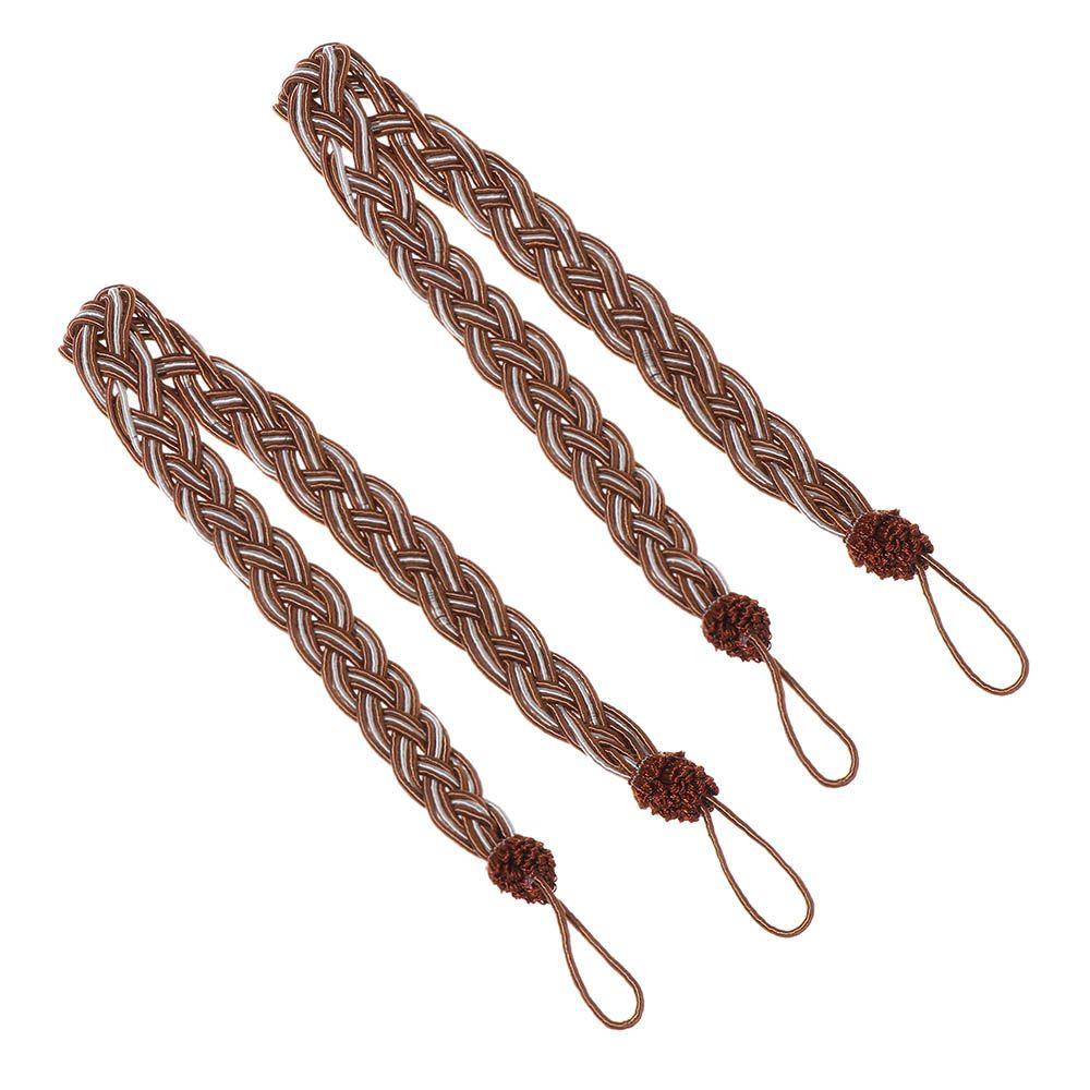 Practical Modern Hold Braided Tiebacks Curtain Holder Rope Satin Voile Strap Tie Backs