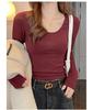 Women's Modal V-Neck Slim Fit Long Sleeve Top - Autumn/Winter Design