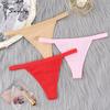 Sexy Women Cotton G String Thongs Low Waist Seamless Female Underpants Solid Color High Elasticity Underwear Lingere