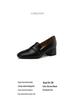 Women's Chunky Heel Retro Square Toe Loafers - Genuine Leather, Clearance, Spring/Autumn 2025