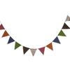 Triangle Linen Hanging Flags Banner Bunting for Wedding Bridal Proposal Decoration