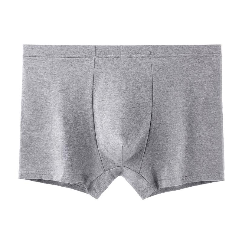 Pure Cotton Men's Underpants Pure Cotton Underwear Mid Waist Solid Color Underwear Men's Underwear