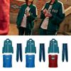 Calamari Games Cosplay Costume Three-piece Set Sweatshirt Tracksuit Set Jacket Vest Pants Unisex Sweatshirts Sports Suit for Adult Kids