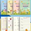 4PCS Reusable Groove Copybook For Children Aged 3-6 Groove Practice English Card Training Numbe Y7Y8