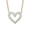 [L5655] - Gold Plated Necklace 'Love' White Gold - 16x15 Mm