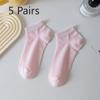 5 Pairs of Mulberry Silk Socks Women's Summer Thin Socks Sweat Absorbent Breathable Anti-pilling Anti-odour Antibacterial Boneless Socks