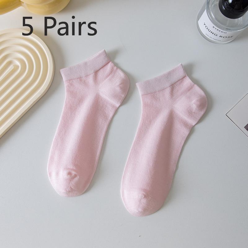 5 Pairs of Mulberry Silk Socks Women's Summer Thin Socks Sweat Absorbent Breathable Anti-pilling Anti-odour Antibacterial Boneless Socks