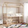 VidaXL Bunk Bed with Ladder and Roof 90x200 Cm Solid Pine Wood, Mid Sleeper Bed, Loft Bed with Ladder, Bed 3282150