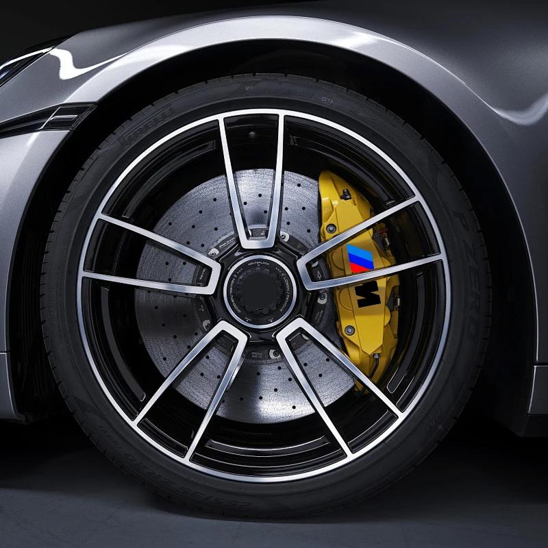 6PCS Car Brake Caliper Sticker Heat Resistant 3D Sticker Decal For BMW M4 M8 5 Series E39 E60 E61 F10 F11 F07 G30 G31 G15 Z4 E89