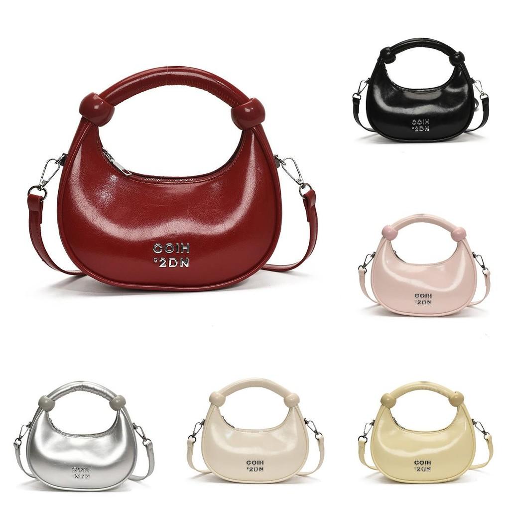 Letter Decor Pu Chic Small Duffle Shape Shoulder Bag Casual Daywear Travel Bags