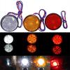 1Pc Car Motorcycle Round 24 Led Brake Turn Signal Stop Tail Lights Reflector