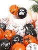 Orange and Black Halloween Theme Balloons for Bar and KTV Decorations