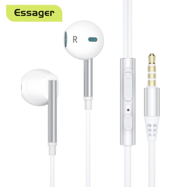 Essager Wired Headphones With Microphone 3.5mm In Ear Earphone For Xiaomi Redmi Samsung Computer PC Tablets Smartphone Headset