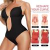 Women's U Plunge Strapless Backless Shapewear Seamless Thong Bodysuit V Neck Body Shaper Padded Bra Camisoles Crop Tops