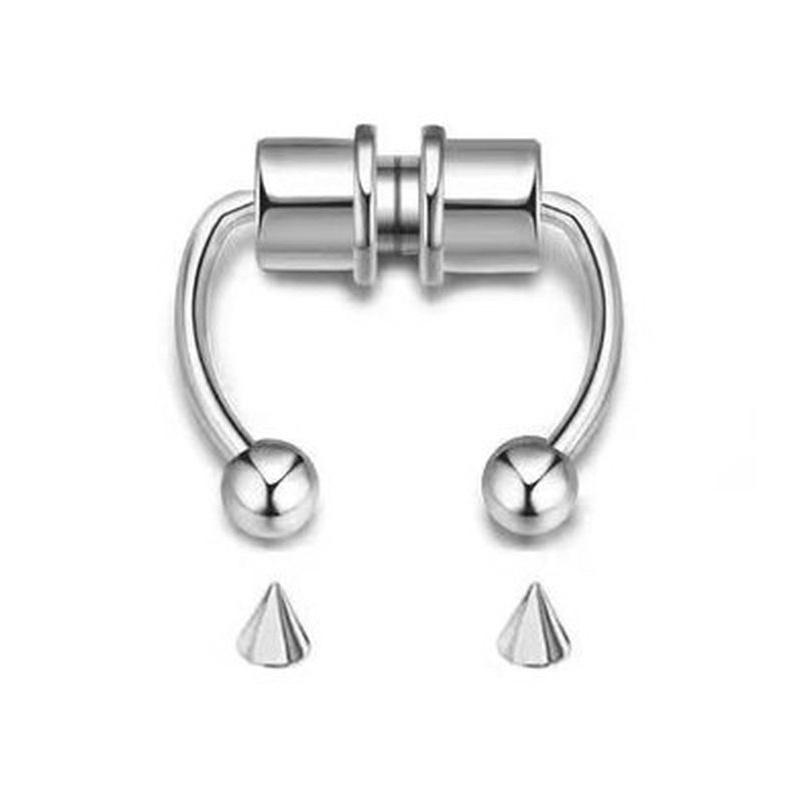 Fake Piercing Nose Ring Alloy Nose Piercing Hoop Septum Rings For Women Jewelry Gifts Fashion Magnetic Fake Piercing