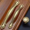 Light Luxury Antique Brass Cabinet Handles Vintage Knobs Drawer Pulls Cupboard Decorative