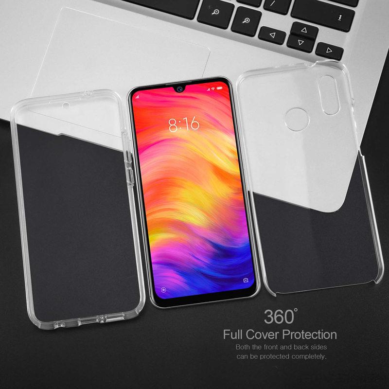 360 Degree Case Silicone Cover 2 In 1 Front+Back Soft Cover Redmi 10C 9 9AT 9A 9C NFC 10 Note 11 11S 9s 8T 8 Pro 10 10s Samsung A14 A34 A54 A24 5G