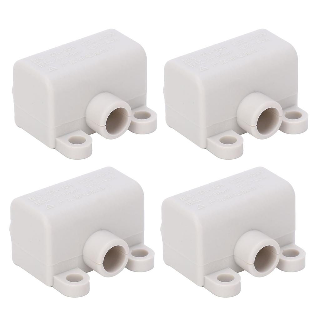 4Pcs HighPower Main Splitter TShape Wiring Terminal Block Industrial Connector 400V 60A(1in