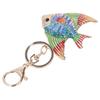 Fish Keychains Shiny Metallic Luster Cute Tropical Fish Rhinestones Fish Key Chain Hand Crafted for