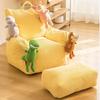Modern Simple Kids Bean Bag Corduroy Lazy Chair Fabric Balcony Tatami EPS Padded Small with Footrest Cushion Sofa