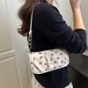 Casual Simple Chain Armpit Bag New Small Fresh Literary Fashion Printed Shoulder Messenger Bag Women