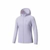 Champion Outdoor Series Solid Color Zip-Up Hooded Comfortable Breathable Jacket Women Jacket Gray-Mist-Purple 162520612-1