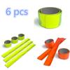 6pcs Bicycle Cycling Reflective Safe Leg Pants Clip Strap Beam Band Bottom Belt