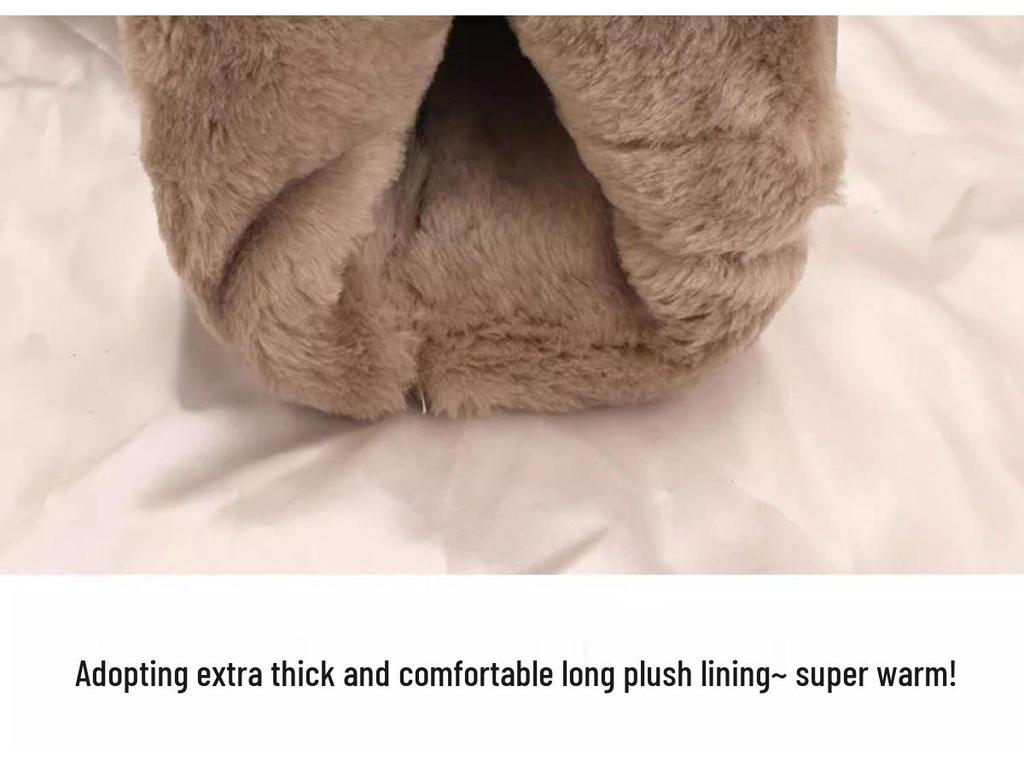 Korean Style Women's Fleece-Lined Long Boots - Warm, Comfortable & Lightweight Winter Footwear