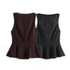 2024 Autumn Fashion Sleeveless Layered Slimming Women's Top