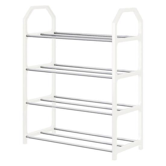 4-Tier Shoe Rack Versatile Storage Organizer Large Capacity Sturdy Construction Simple Installation Entryway Bedroom Shoe