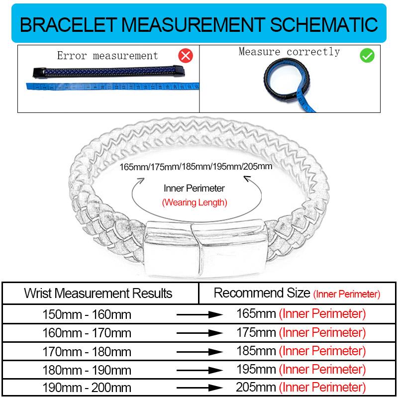 Punk Men Bullet Shape Bracelet Fashion Clasp Black Braided Leather Bangles Charm Man Jewelry Gifts