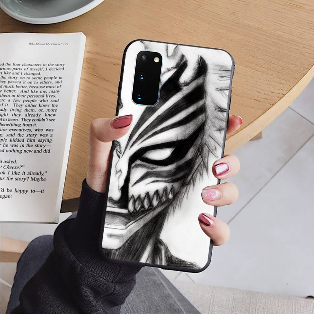 AD90 Anime Bleach Black Case for Samsung Note 20 Lite S24 Ultra S23 S22 A05 A06 A11 A71 A15 A16 A13 A24 A25 A33 A52 A53 M55 M35 Sofe Cover
