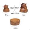 Ceramic Clay Mini Capybara Sculpture Tea Pet Miniature Decoration DIY Craft for Home
