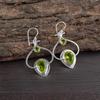 Peridot Earrings Gemstone Jewelry, 925 Solid Sterling Silver Earrings, Handmade Jewelry Birthstone Earrings, Gift For Him
