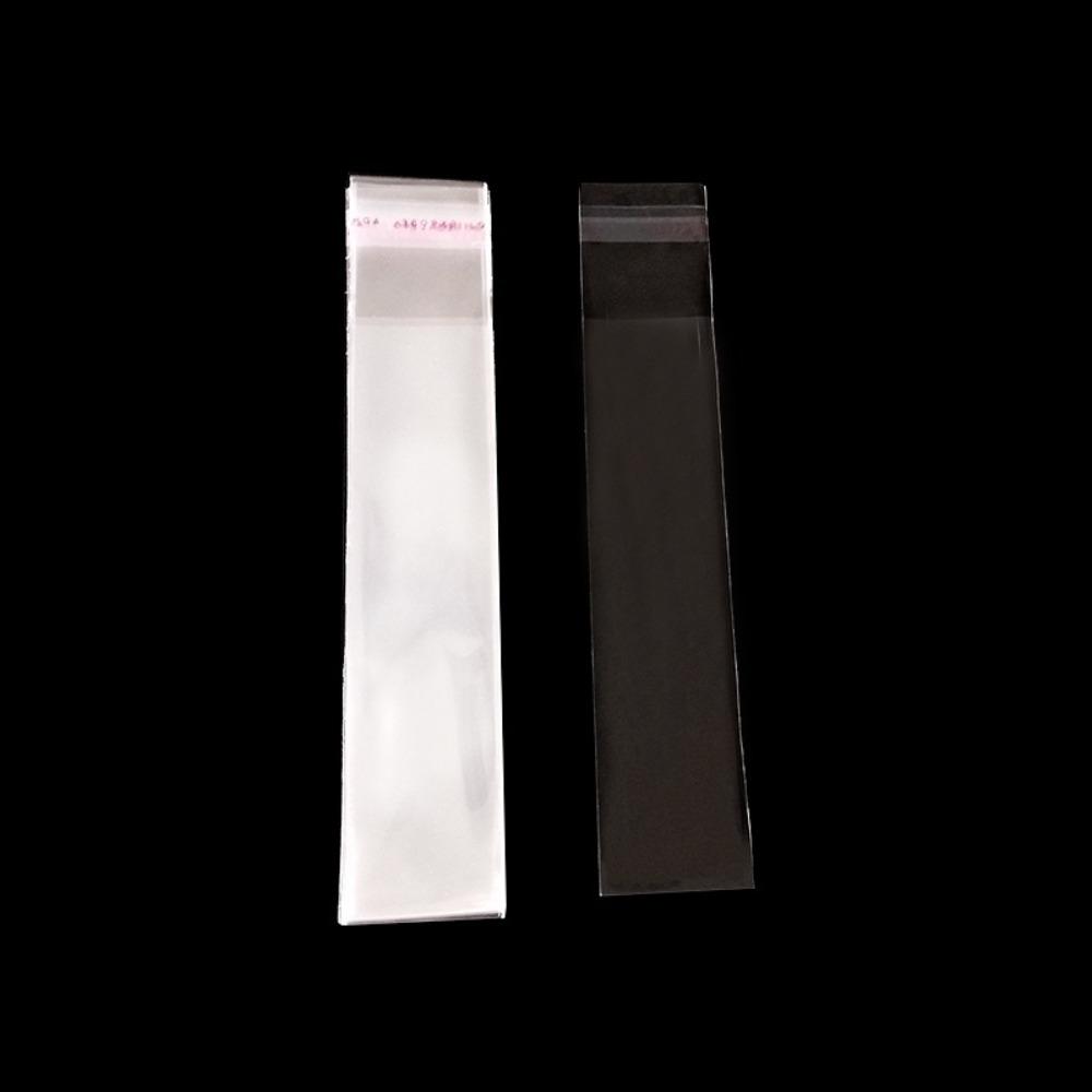 200pcs Transparent Self Adhesive Bag Resealable Long Sealed Pen Jewelry Candy