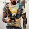 American Eagle Graphics T-Shirt For Men 3D Print Tees Animal Camisetas Pattern Short Sleeve Tops Summer Casual Men's Clothing